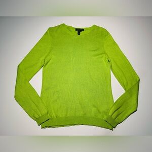Ralph Lauren Women’s Bright Green 85% Silk 15% Cashmere Sweater Sz Lg